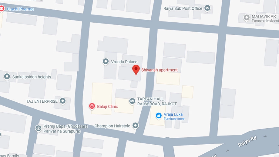 Location of Anashin Shivansh Apartment in Raiya, Rajkot - Image 428823