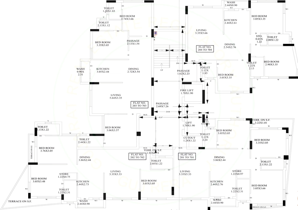 Floor Plan of Bhumi Shubh Vihar in Raiya, Rajkot - Image 428838