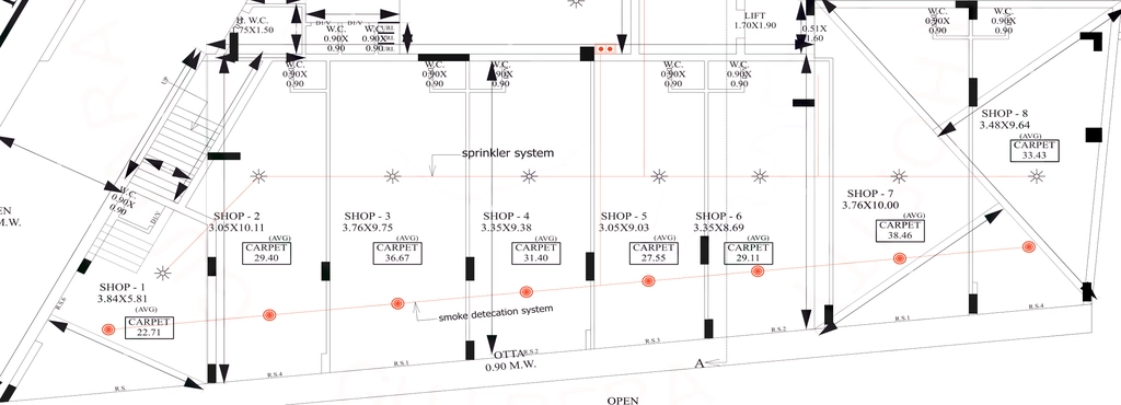 Floor Plan of Commercial Bhumi Shubh Vihar in Raiya, Rajkot - Image 428843