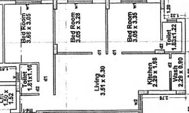 3 BHK Flat in Giriraj Sanidhya in Raiya, Rajkot - Image 928624