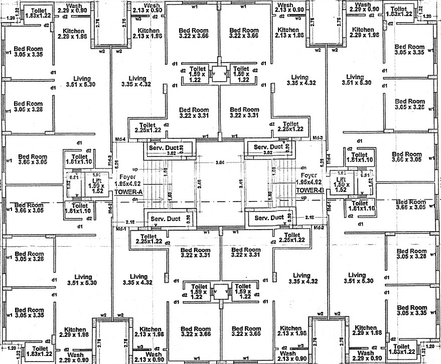Floor Plan of Giriraj Sanidhya in Raiya, Rajkot - Image 428862