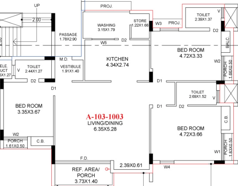 3 BHK Flat in Globus Vivanta Aranya in Raiya, Rajkot - Image 928628