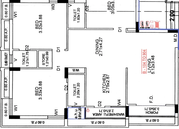 2 BHK Flat in Gokul Shree Palace in Raiya, Rajkot - Image 928630