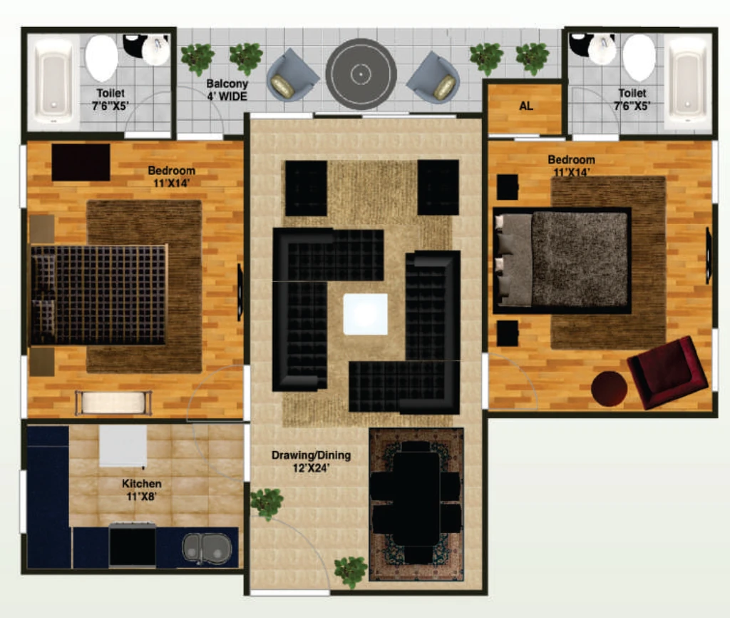 2 BHK Flat in Atul Sanjay Capital Greenz in Haridwar Road, Dehradun - Image 928632