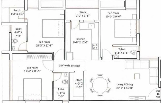 3 BHK Flat in Gunjan Basera in Raiya, Rajkot - Image 928635