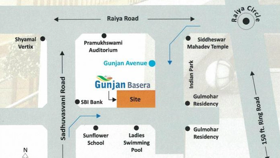 Location of Gunjan Basera in Raiya, Rajkot - Image 428910