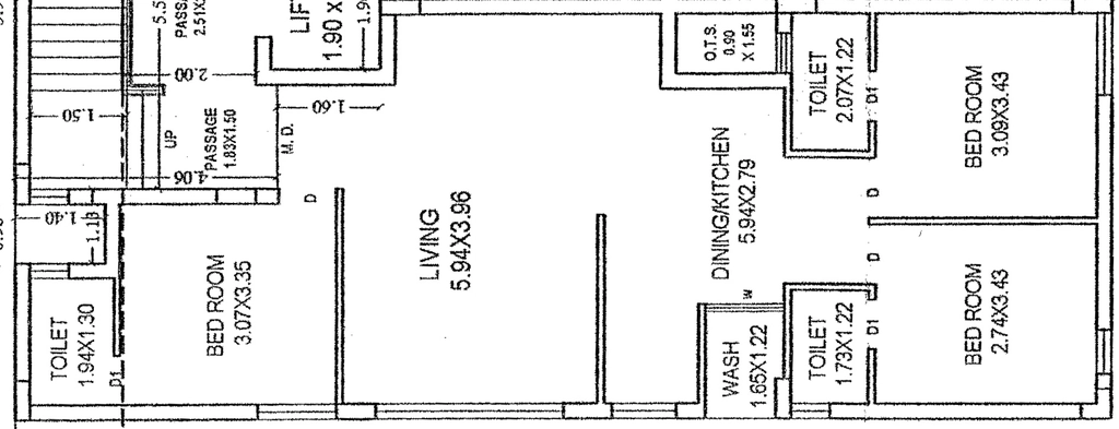 3 BHK Flat in Gurukrupa Avenue in Raiya, Rajkot - Image 928637