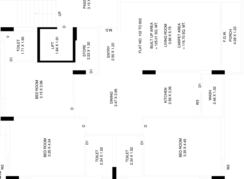 3 BHK Flat in Hariva Gold in Raiya, Rajkot - Image 928640
