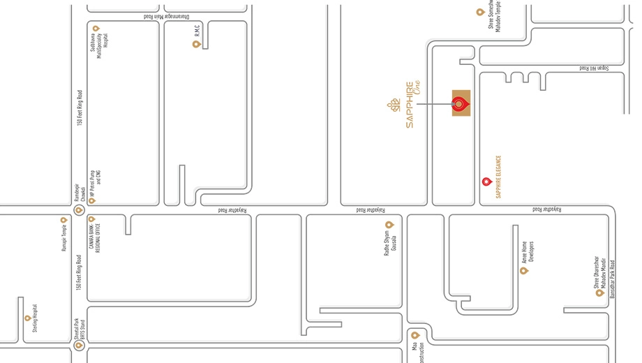 Location of Commercial JMJ Sapphire One in Raiya, Rajkot - Image 428949
