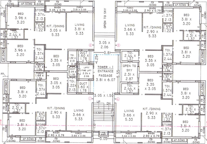 Floor Plan of Nand Vishram in Raiya, Rajkot - Image 428963