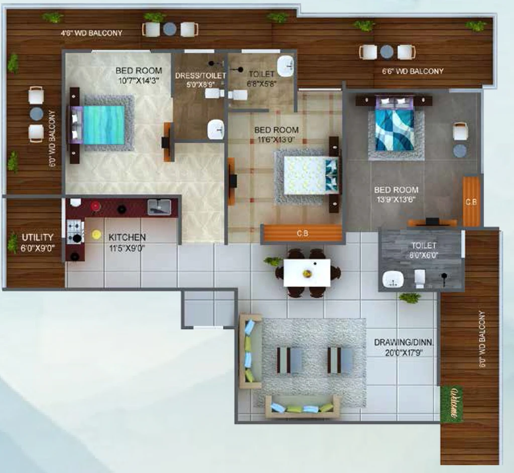 3 BHK Flat in Doon Aviral Kailasm in null, Dehradun - Image 928660
