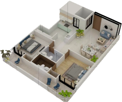 2 BHK Flat in Gemini Oakwood Apartments in Chakrata Road, Dehradun - Image 928681