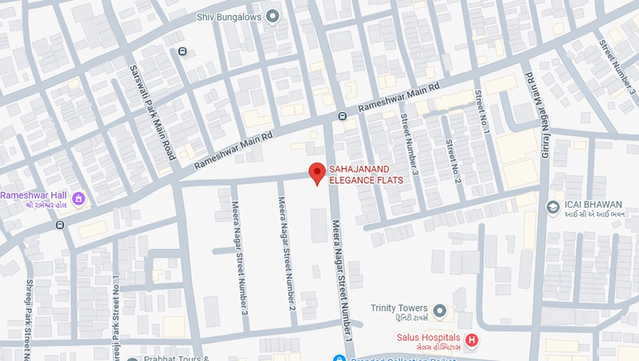 Location of Sahajanand Elegance in Raiya, Rajkot - Image 429077