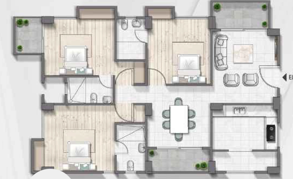 3 BHK Flat in Syndicate Grandeur in null, Guwahati - Image 928688