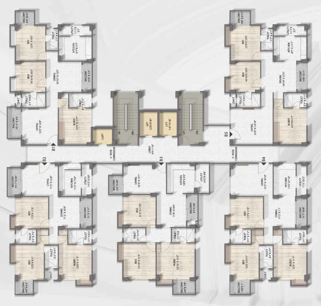 Floor Plan of Syndicate Grandeur in null, Guwahati - Image 429108