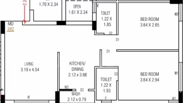 2 BHK Flat in Shivam Royal Lotus in Raiya, Rajkot - Image 928699