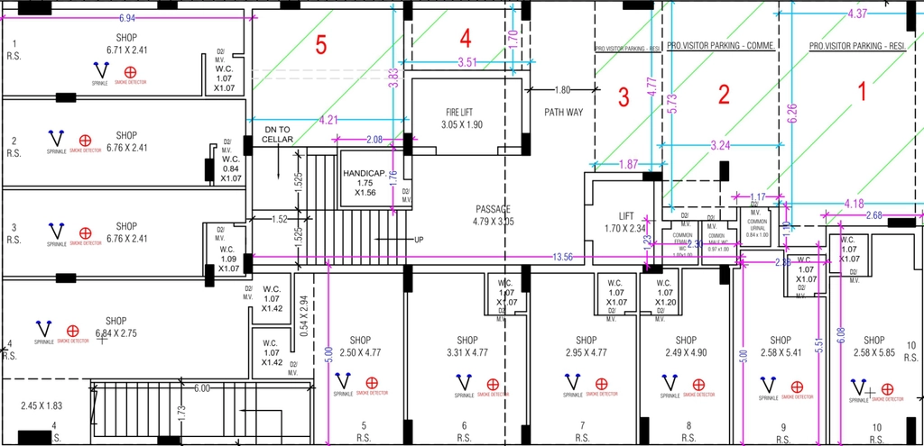 Floor Plan of Commercial Shivam Royal Lotus in Raiya, Rajkot - Image 429125
