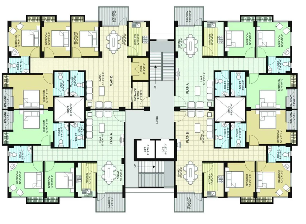 Floor Plan of Uttarayan Greens in null, Guwahati - Image 429131
