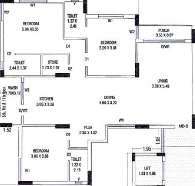 3 BHK Flat in Swayam Gem in Raiya, Rajkot - Image 928718