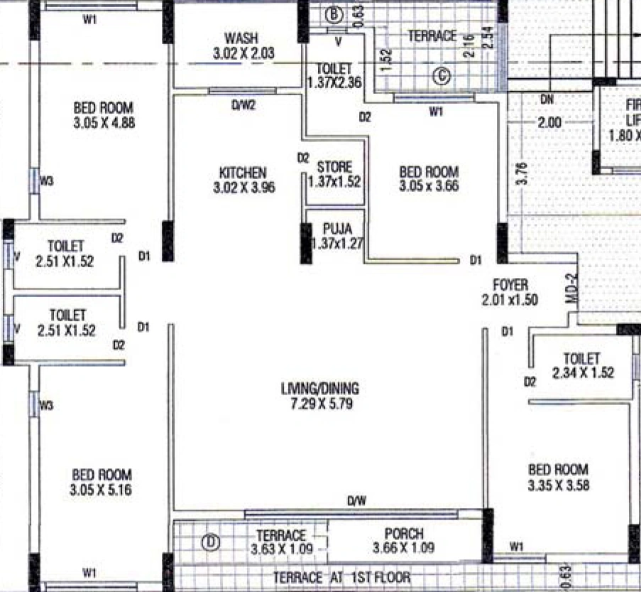 4 BHK Flat in Swayam Gem in Raiya, Rajkot - Image 928719