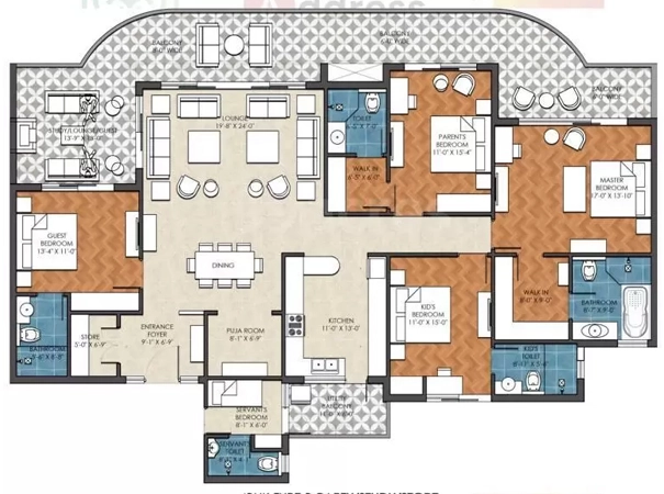 4 BHK Flat in Sawhney Isvaraa Nature Plus in Rajpur Road, Dehradun - Image 928736