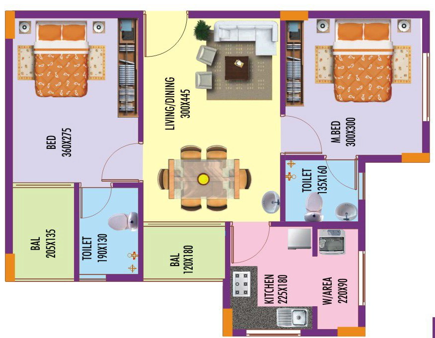 2 BHK Flat in Sanroyal Roscara in Mannanthala, Thiruvananthapuram - Image 928815