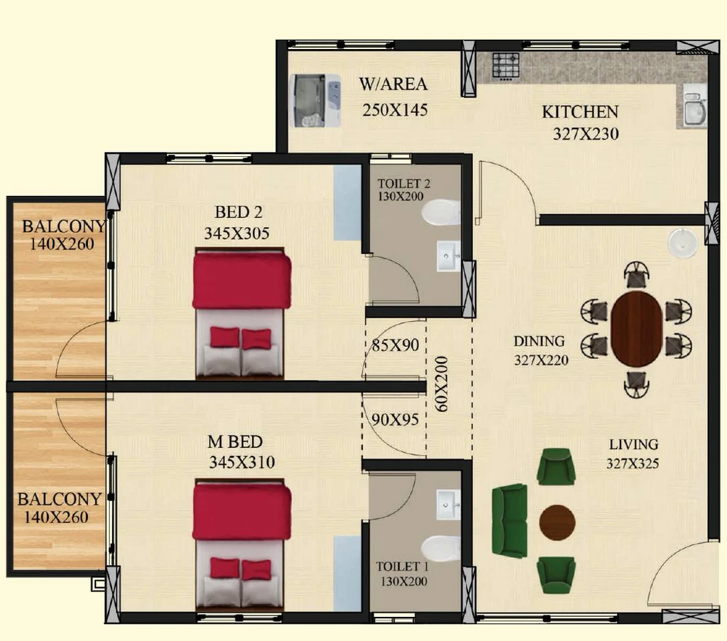 2 BHK Flat in Vfive Deepam in Vattiyoorkavu, Thiruvananthapuram - Image 928876