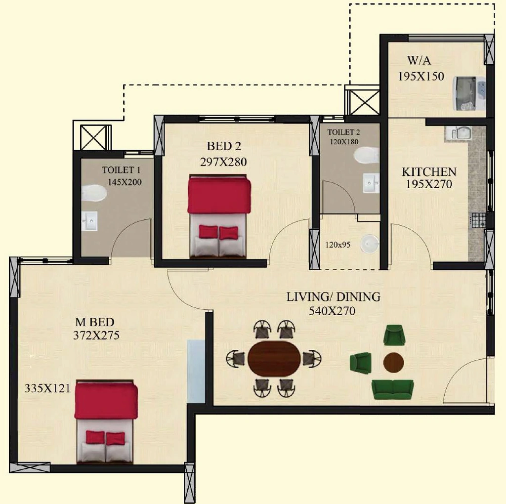 2 BHK Flat in Vfive Deepam in Vattiyoorkavu, Thiruvananthapuram - Image 928875