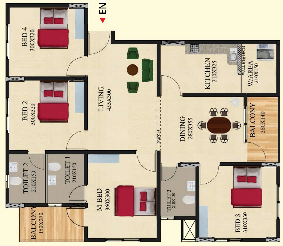 4 BHK Flat in Vfive Deepam in Vattiyoorkavu, Thiruvananthapuram - Image 928879