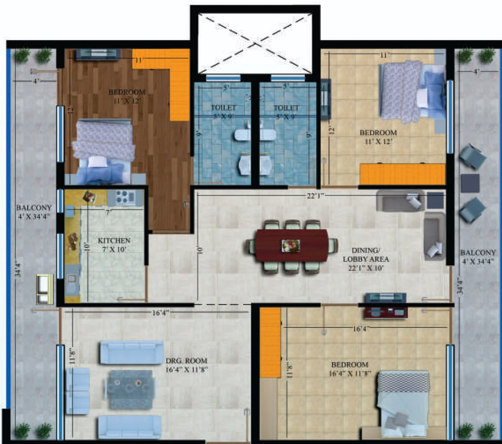 3 BHK Flat in MB Homes in Sahastradhara Road, Dehradun - Image 928750