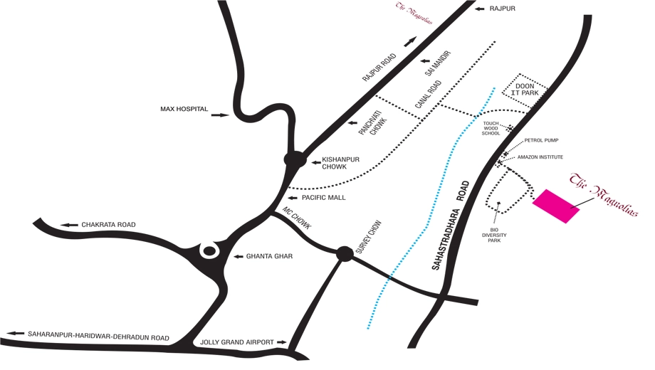 Location of Nishtha The Magnolias in Sahastradhara Road, Dehradun - Image 429253