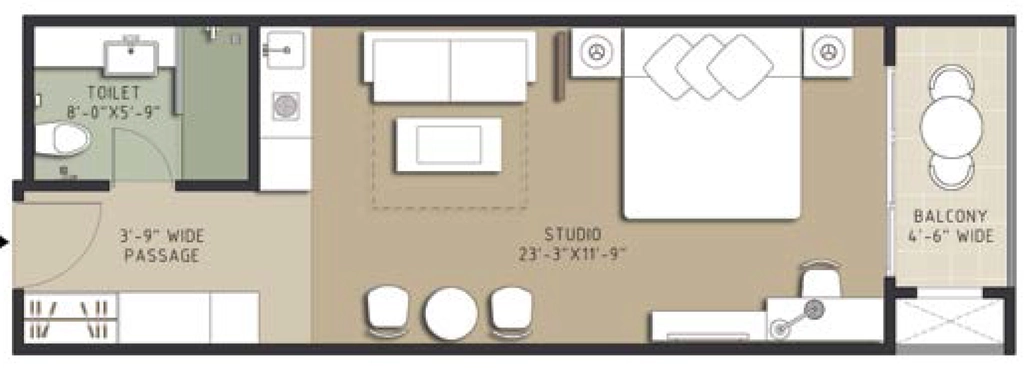 1 RK Flat in Sara Park Belles in Mussoorie Road, Dehradun - Image 928752