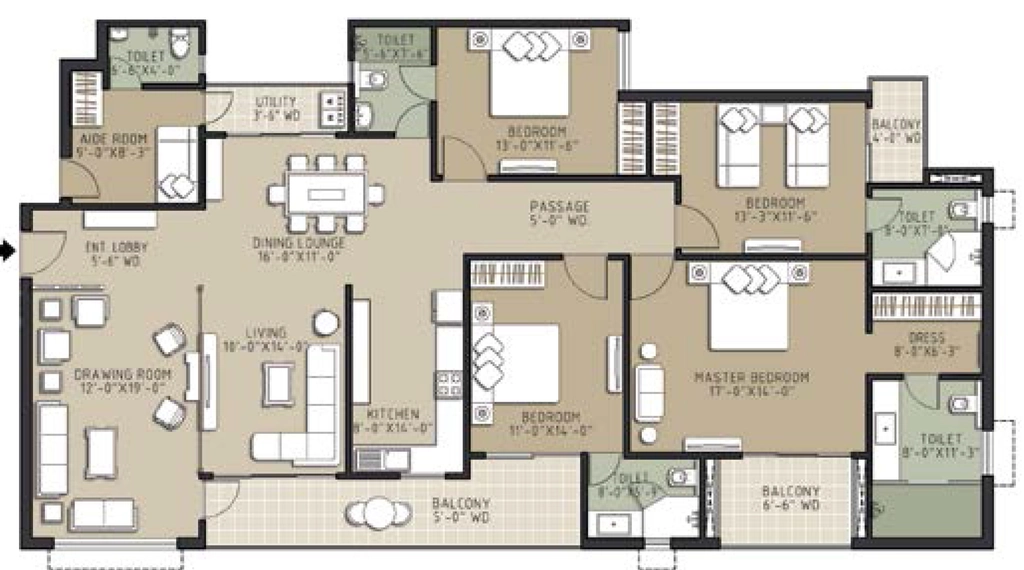 4 BHK Flat in Sara Park Belles in Mussoorie Road, Dehradun - Image 928754