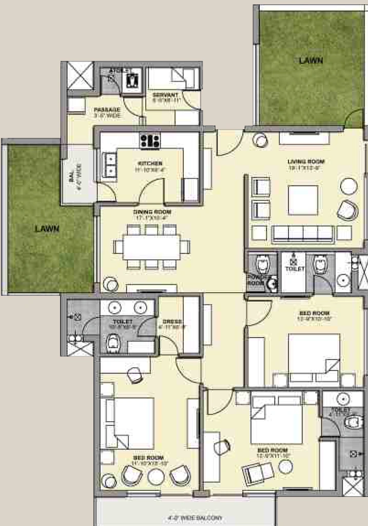 3 BHK Flat in Pushpanjali Eminent Heights in Dalanwala, Dehradun - Image 928755