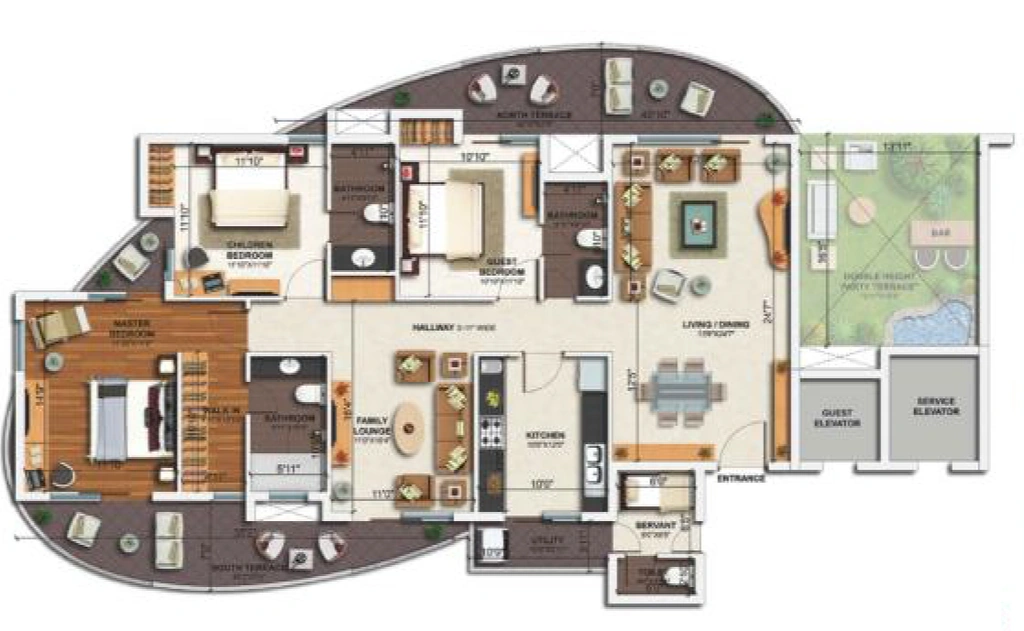 3 BHK Flat in Pushpanjali Orchid Park in Rajpur Road, Dehradun - Image 928759