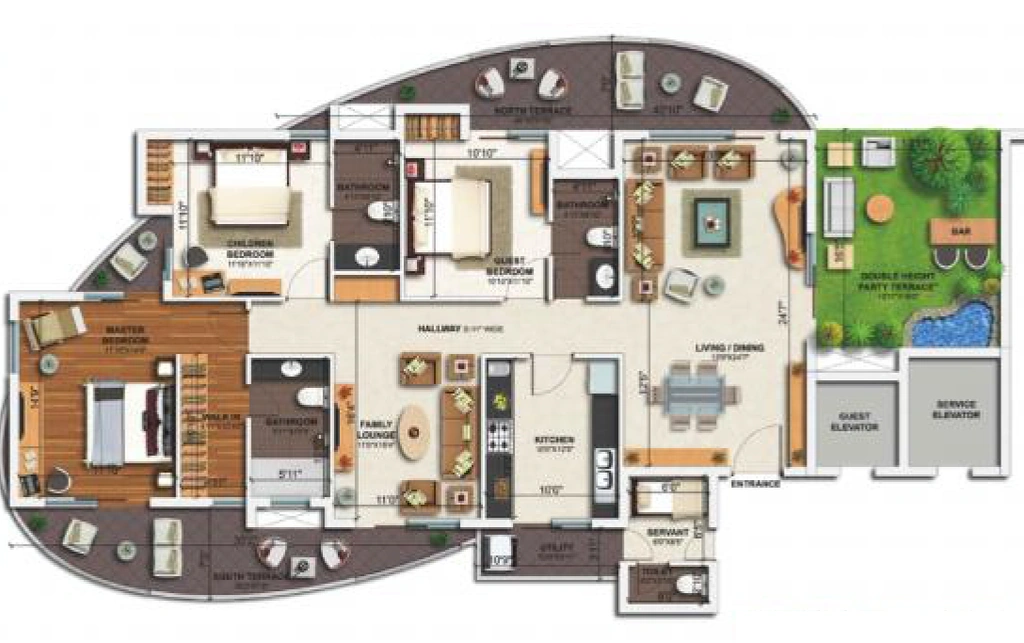 3 BHK Flat in Pushpanjali Orchid Park in Rajpur Road, Dehradun - Image 928760