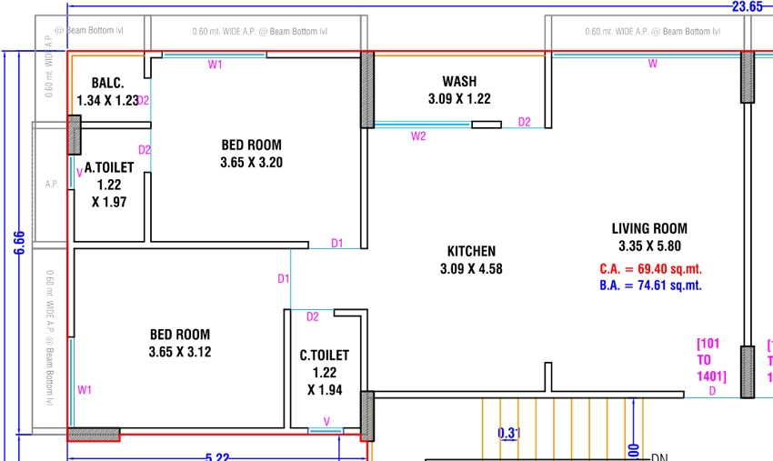2 BHK Flat in Fortuna Garden Court in Uttran, Surat - Image 928761