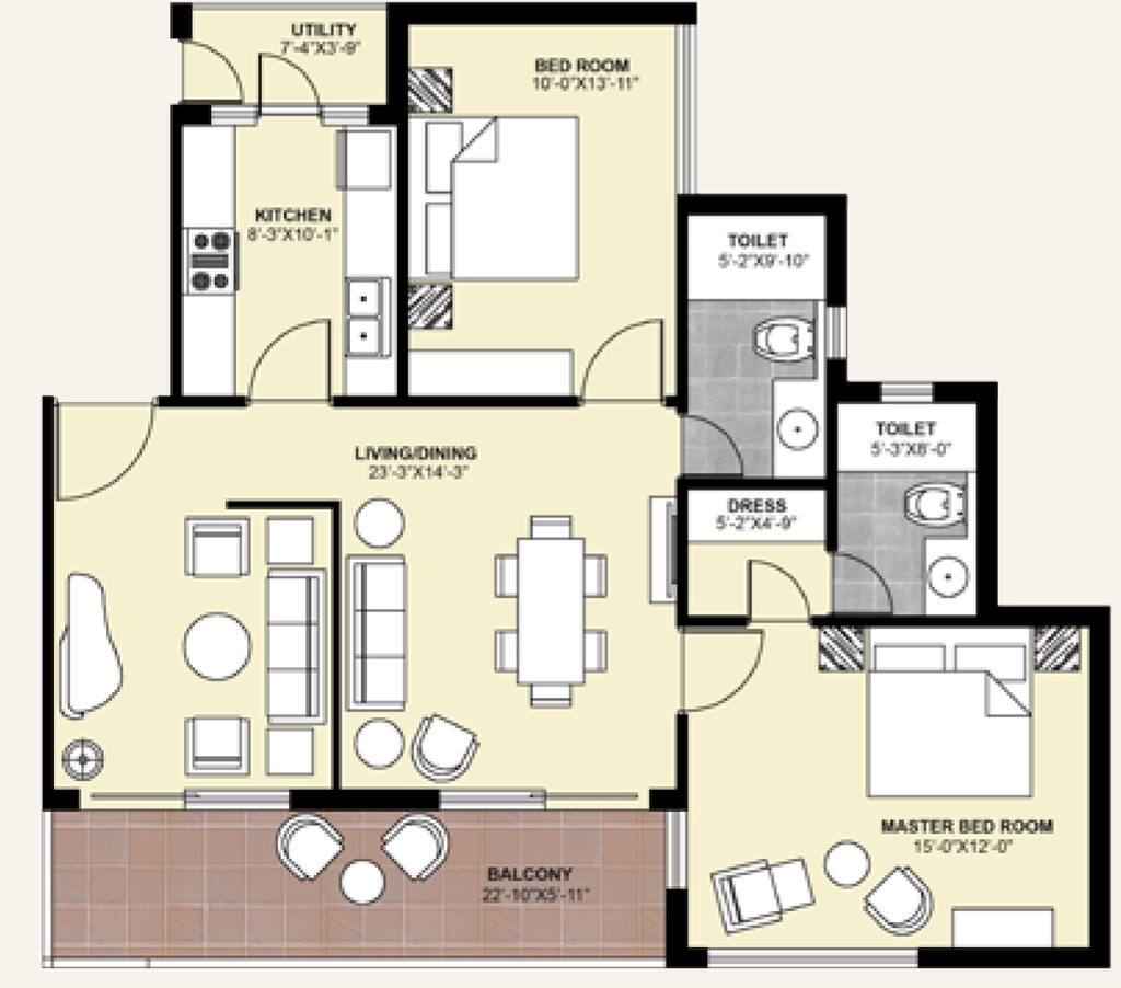 2 BHK Flat in Queenstown in Canal Road, Dehradun - Image 928764