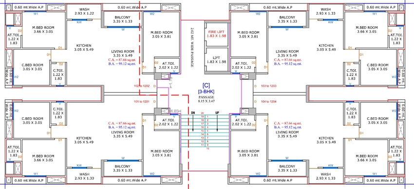 Floor Plan of Shree Silvassa Meritto in Mota Varachha, Surat - Image 429291