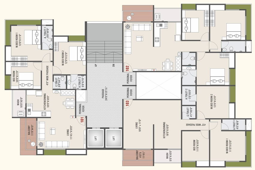 Floor Plan of Infinity Sky in Pal, Surat - Image 429299