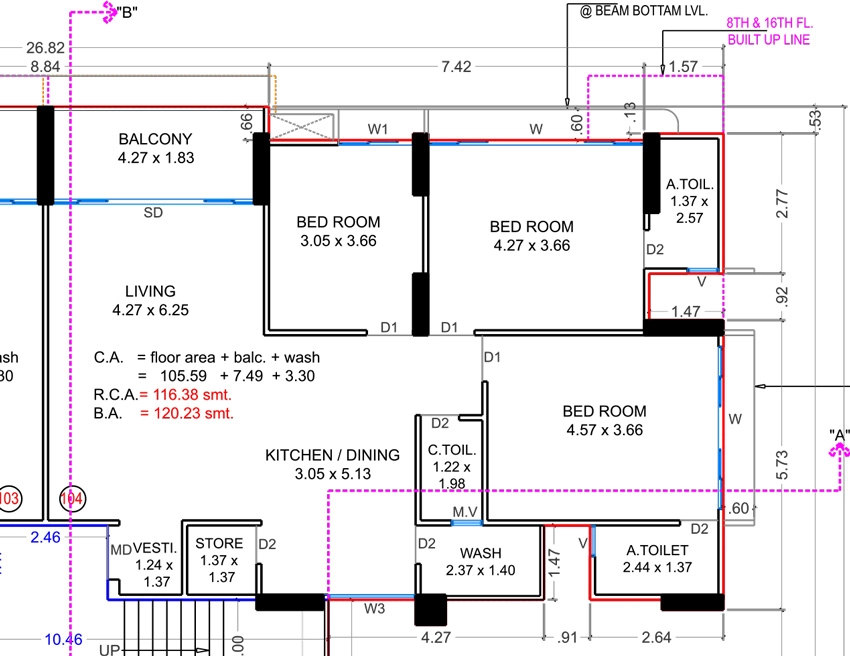 3 BHK Flat in Blue Stone One in Mota Varachha, Surat - Image 928770