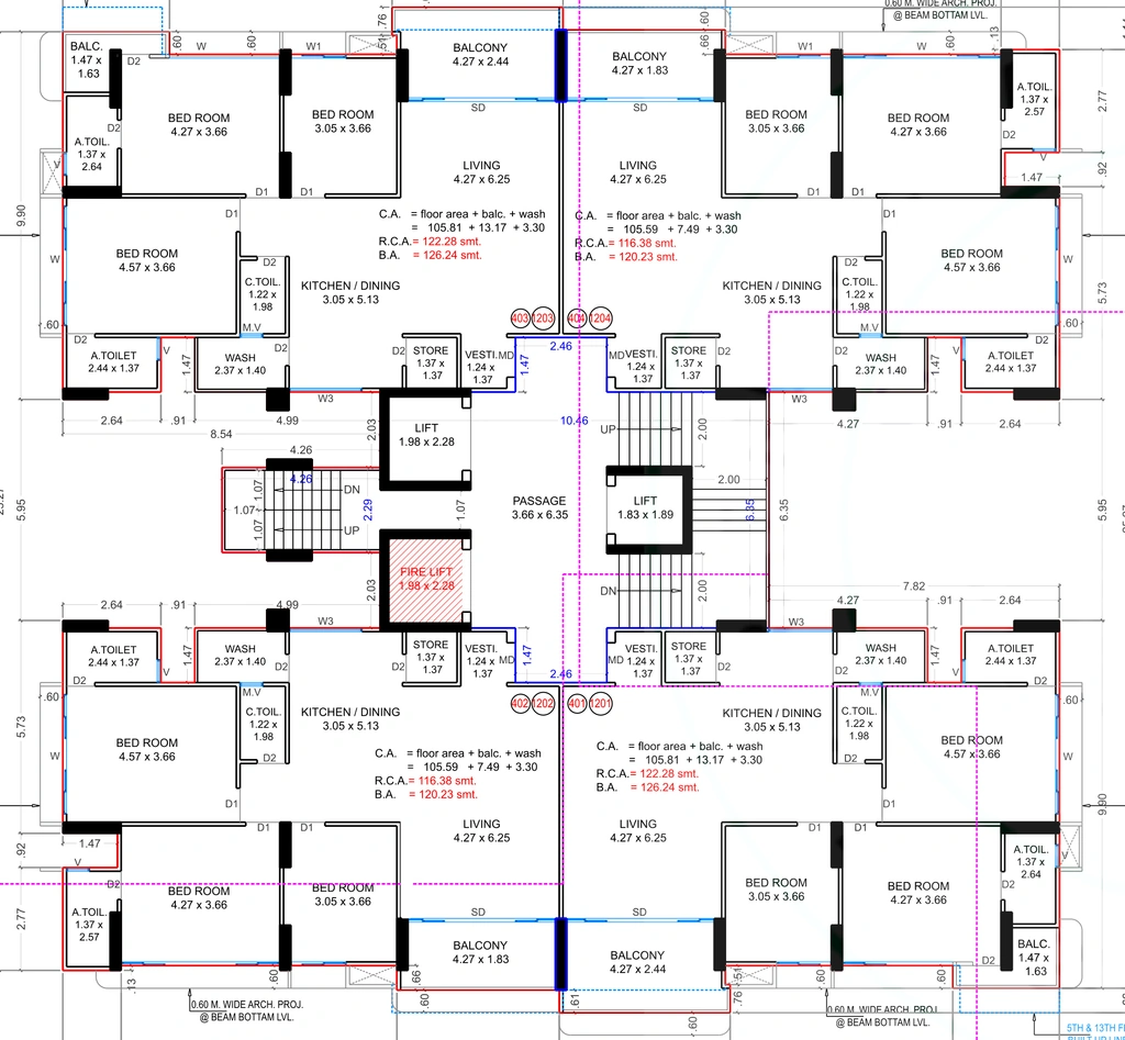 Floor Plan of Blue Stone One in Mota Varachha, Surat - Image 429307