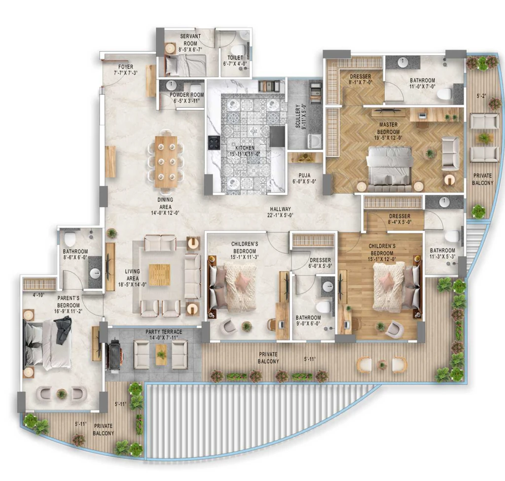 4 BHK Flat in Sawhney Tranquil Valley in Mussoorie Road, Dehradun - Image 928809