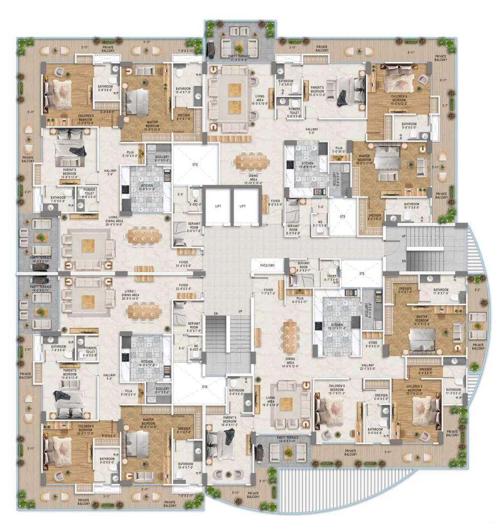 Floor Plan of Sawhney Tranquil Valley in Mussoorie Road, Dehradun - Image 429387