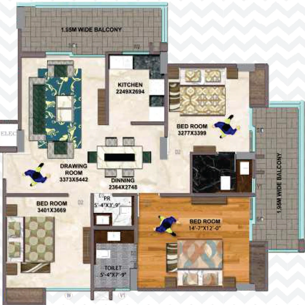 3 BHK Flat in Swastik Shri Krishna Residency in GMS Road, Dehradun - Image 928812