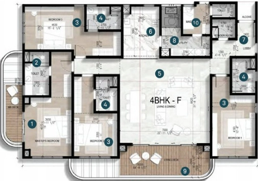4 BHK Flat in Brigade Stellaris in Velachery, Chennai - Image 928822