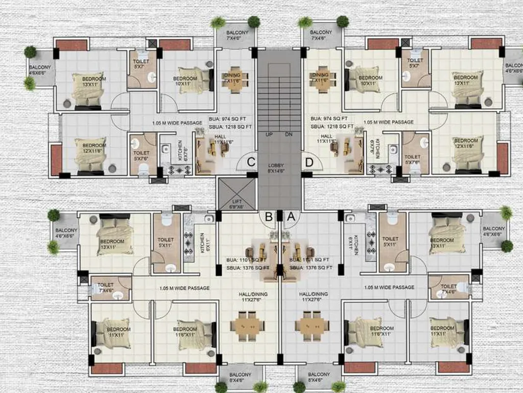 Floor Plan of Dolphin Livin in Jalukbari, Guwahati - Image 429771