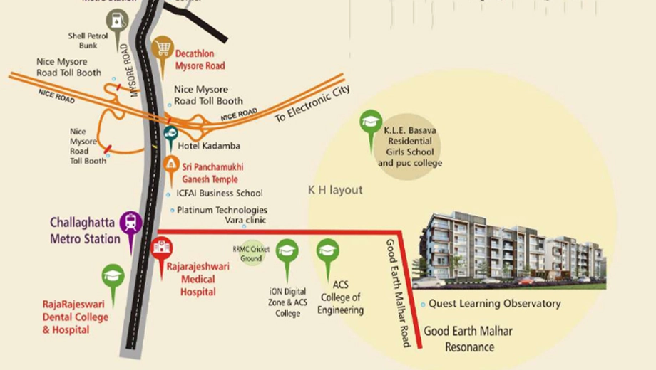 Location of Vaarahi Vivarea in Kambipura, Bangalore - Image 429442