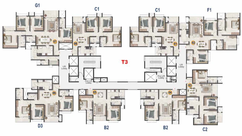 Floor Plan of Prestige Evergreen in Whitefield, Bangalore - Image 429526