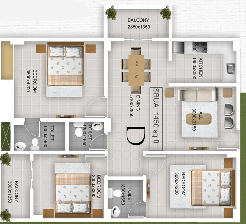 3 BHK Flat in Global Sanskriti in Bhetapara, Guwahati - Image 928970